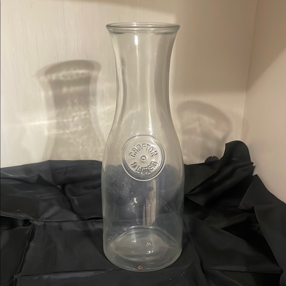 Clear Glass bottle crofton 1 liter vintage